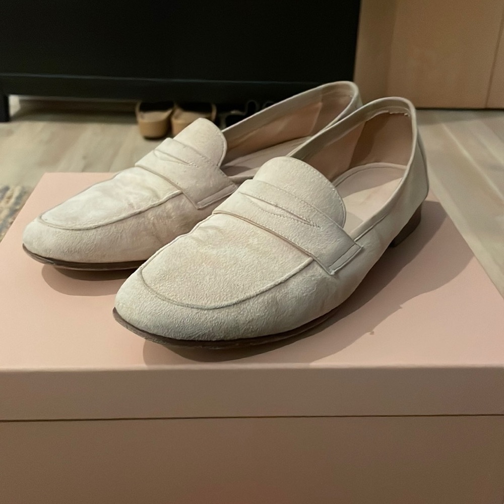 Mansur Gavriel Classic Suede Penny loafer